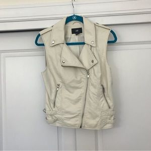 H&M Moto Cream Vest size 6
